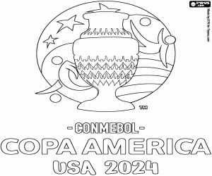 για ζωγραφική Λογότυπο Copa America USA 2024