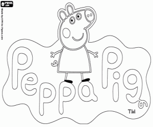για ζωγραφική Λογότυπο Peppa Pig, ΠΕΠΠΑ χοίρου