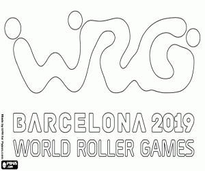 για ζωγραφική Λογότυπο World Roller Gamesα Βαρκελώνη 2019