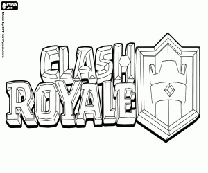για ζωγραφική Λογότυπο των Clash Royale, βίντεο παιχνιδιών