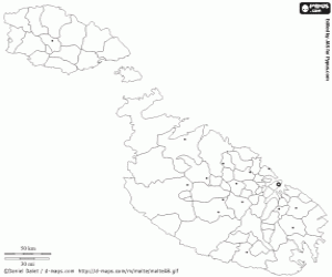 για ζωγραφική Μάλτα του χάρτη