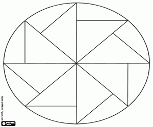 για ζωγραφική Μάνταλα με ένα ανεμόμυλος παιχνίδι