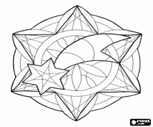 για ζωγραφική Μάνταλα με το αστέρι της Βηθλεέμ