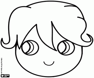 για ζωγραφική Μάσκα με πρόσωπο παιδί