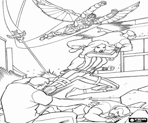 για ζωγραφική Μαύρη χήρα και Γεράκι σε δράση