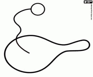 για ζωγραφική Μεμονωμένο παιχνίδι με ρακέτα