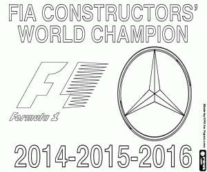 για ζωγραφική Μερτσέντες, F1 πρωταθλητής 2014-15-16