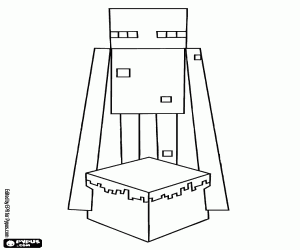 για ζωγραφική Μια enderman με ένα κέικ, Minecraft