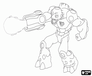 για ζωγραφική Μια Gormiti του ηφαιστείου, Bombos