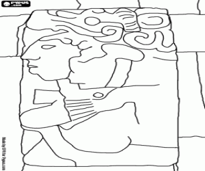 για ζωγραφική Μια Μάγια ανάγλυφο, Palenque, Μεξικό