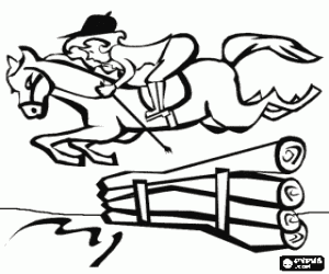 για ζωγραφική Μια άσκηση στο άλμα σε ιππασία