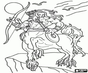 για ζωγραφική Μια ένοπλη Κένταυρος