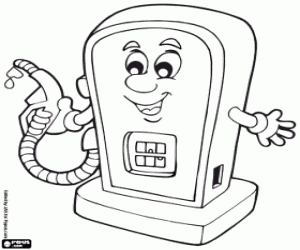 για ζωγραφική Μια αντλία καυσίμου