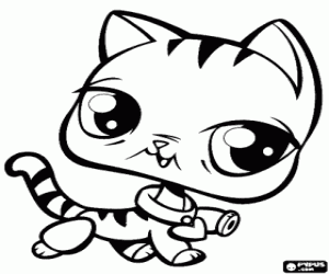 για ζωγραφική Μια γάτα τίγρη, Littlest Pet Shop