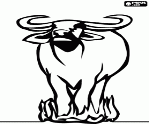 για ζωγραφική Μια γκνου στην αφρικανική σαβάνα