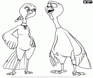 για ζωγραφική Μια-δυο γαλοπούλες Τζένη και Ρέτζι