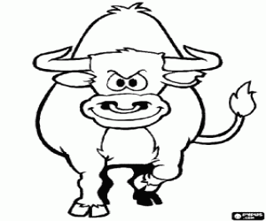 για ζωγραφική Μια επιθετική ταύρος