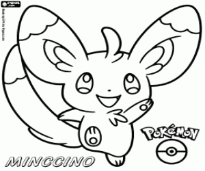 για ζωγραφική Μια κανονική pokemon Minccino