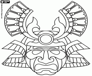 για ζωγραφική Μια κλασική μάσκα σαμουράι