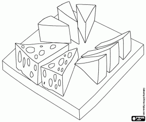 για ζωγραφική Μια πιατέλα τυριών