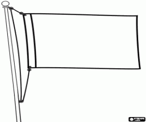 για ζωγραφική Μια σημαία στο κοντάρι της σημαίας