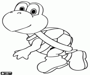για ζωγραφική Μια χελώνα Koopa Troopa