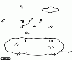 για ζωγραφική Μικρό πουλί στην φωλιά, τελεία-τελεία