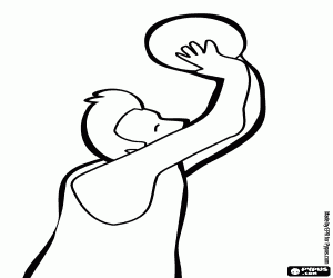 για ζωγραφική Μπασκετμπολίστας σε δράση γυρίσματα