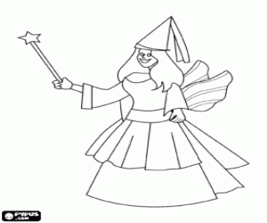 για ζωγραφική Νεράιδα με ένα μακρύ φόρεμα