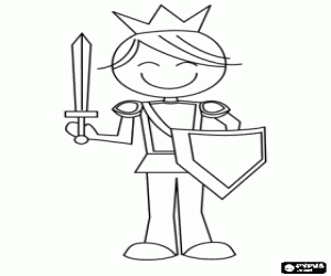 για ζωγραφική Ο γενναίος πρίγκιπας με σπαθί