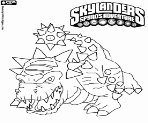 για ζωγραφική Ο δεινόσαυρος Skylander Bash