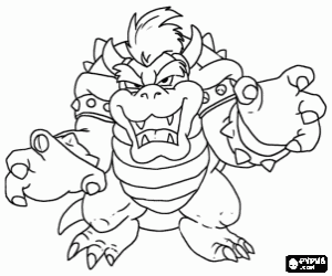 για ζωγραφική Ο εχθρός του Mario, Bowser