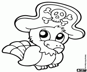 για ζωγραφική Ο παπαγάλος των πειρατών