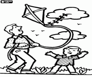 για ζωγραφική Ο πατέρας μου και με το χαρταετός