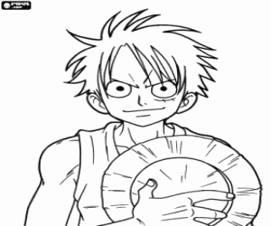 για ζωγραφική Ο πειρατής καπετάνιος Monkey Ruffy