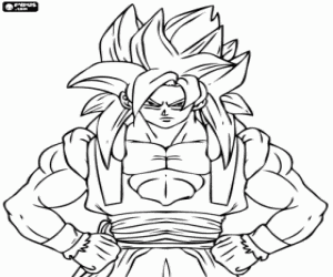 για ζωγραφική Ο πολεμιστής super saiyan Son Goku