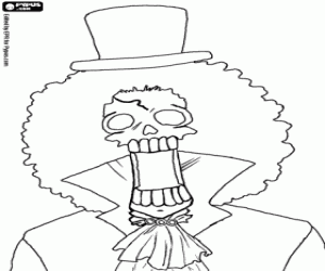 για ζωγραφική Ο σκελετός ρυάκι του One Piece