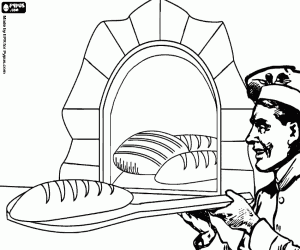 για ζωγραφική Ο φούρναρης, ο φούρνος ψωμί