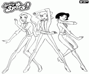 για ζωγραφική Οι Totally Spies με κοστούμια κατασκόπων