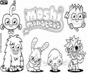 για ζωγραφική Οι έξι Moshi Monsters