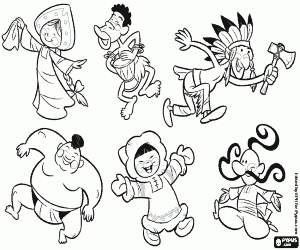 για ζωγραφική Οι έξι άνθρωποι στον κόσμο