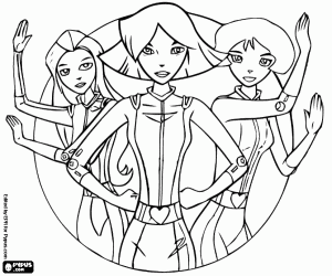 για ζωγραφική Οι πρωταγωνιστές της Totally Spies