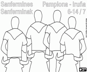 για ζωγραφική Οι ταύροι San Fermin, Παμπλόνα