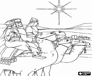 για ζωγραφική Οι τρείς Ρηγάδες και οι καμήλες στην Βηθλεέμ