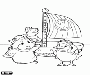 για ζωγραφική Οι τρεις ήρωες του Wonder Pets