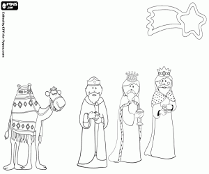 για ζωγραφική Οι τρεις βασιλιάδες αρχίσει η διαδρομή