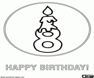 για ζωγραφική Οκτώ με ένα αναμμένο κερί