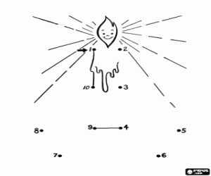 για ζωγραφική Ολοκληρώσει ένα αναμμένο κερί