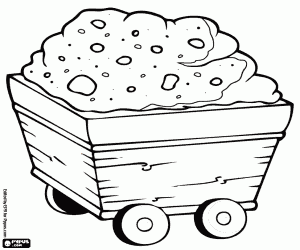 για ζωγραφική Ορυχείο καλάθι με υλικό της ανασκαφής