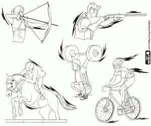 για ζωγραφική Πέντε ολυμπιακά αθλήματα